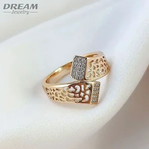 انگشتر اسلیمی نگین دار طرح طلا DREAM