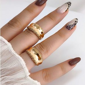 انگشتر آینه ای دولاین نگین دار ژوپینگ