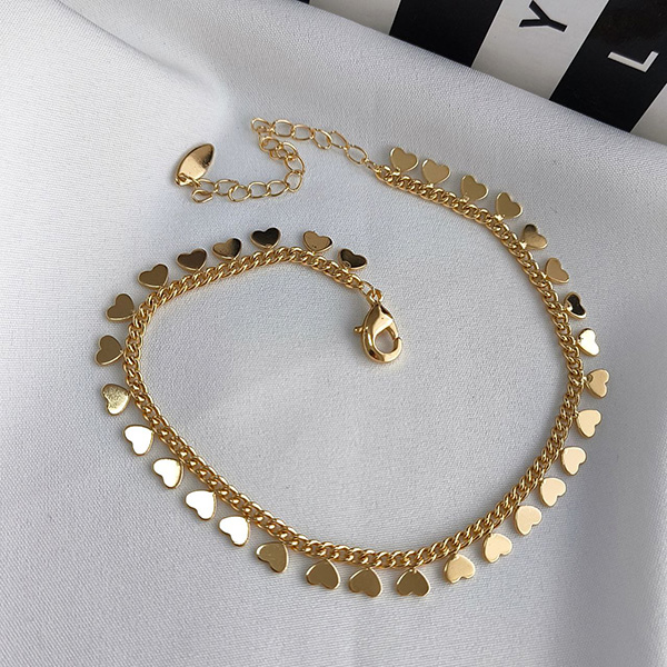 پابند پولک قلب آویز YSX