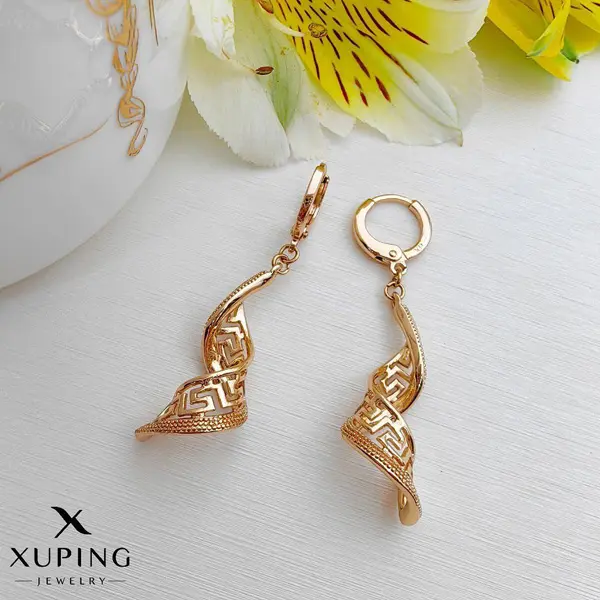 گوشواره ورساچه طرح طلا ژوپینگ 