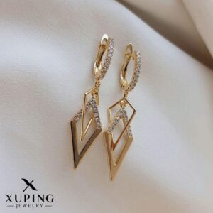 گوشواره آویز لوزی ژوپینگ