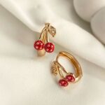 گوشواره آلبالویی ژوپینگ